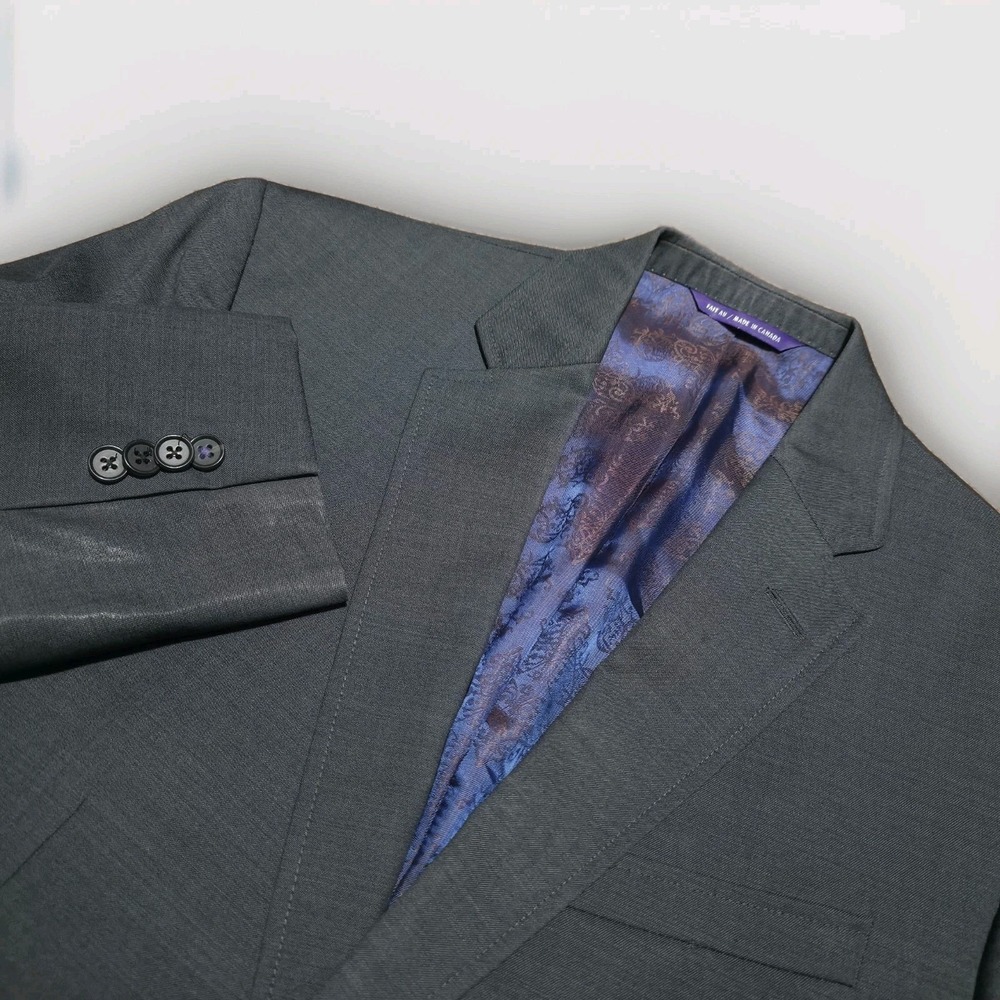 Ted Baker London Endurance Mens Blazer 40 S Dark Gray 100% Wool Suit Jacket